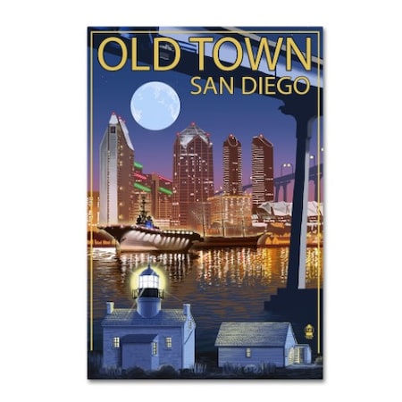 Lantern Press 'Old Town' Canvas Art,22x32